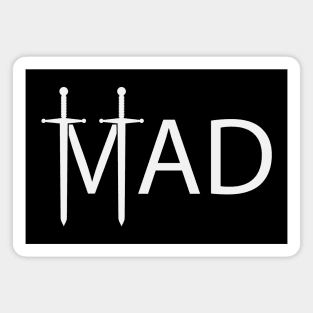 Mad artistic typography design Magnet